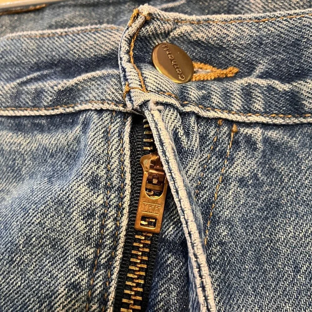 Carhartt Mens Carpenter Distressed Relaxed Fit Work Jeans Size 36x31 Blue AN EXC - Picture 8 of 12